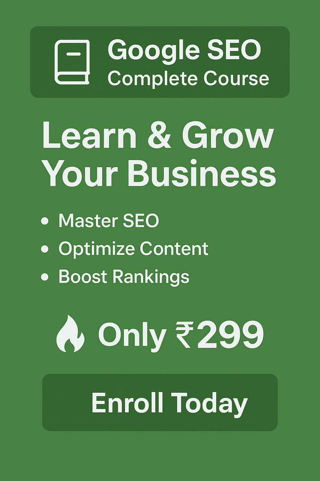 📗 Google SEO Complete Step-by-Step Course (Hindi + English, Side-by-Side)